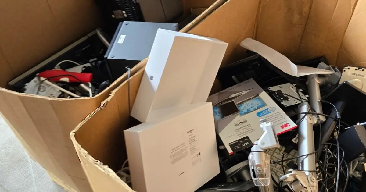 Old iPad Boxes and Electronic Waste